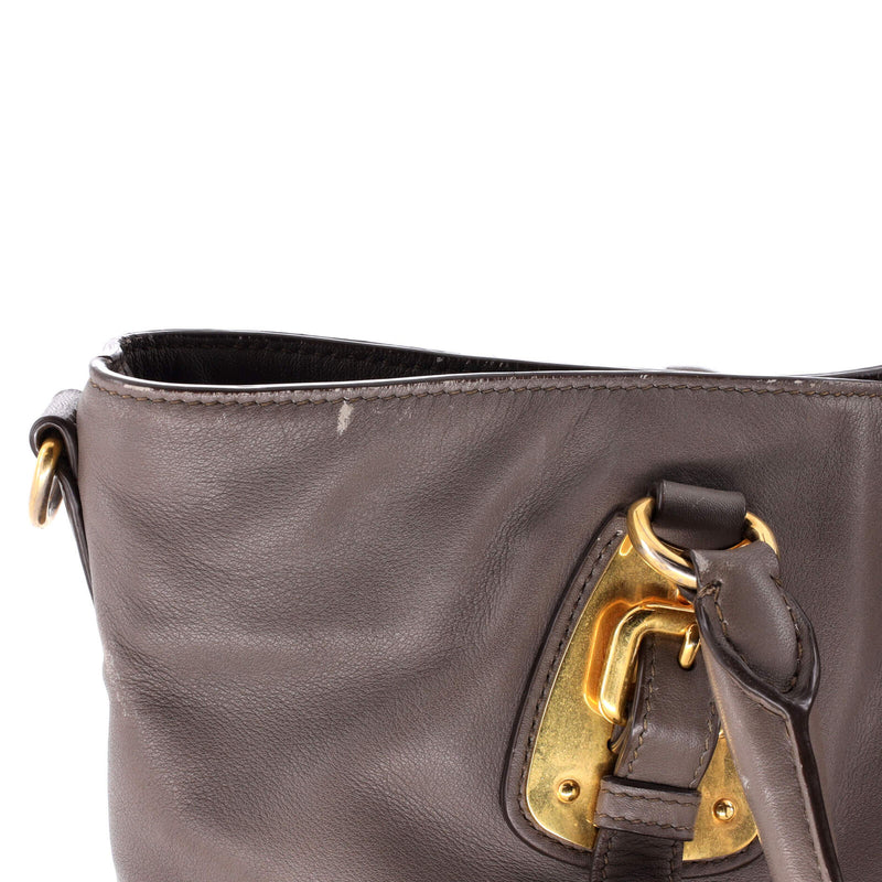 Prada Convertible Buckle Tote Soft Calf