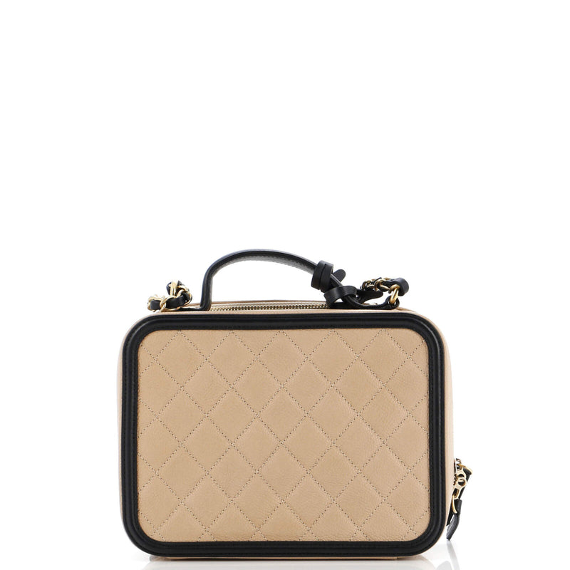 Chanel Filigree Vanity Case Quilted