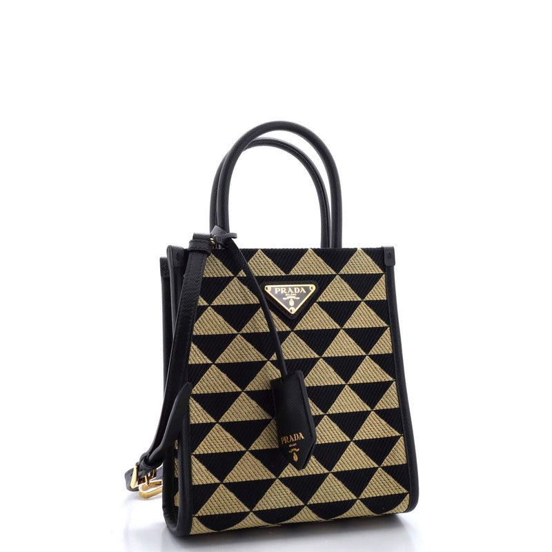 Prada Symbole Shopper Tote Jacquard Mini