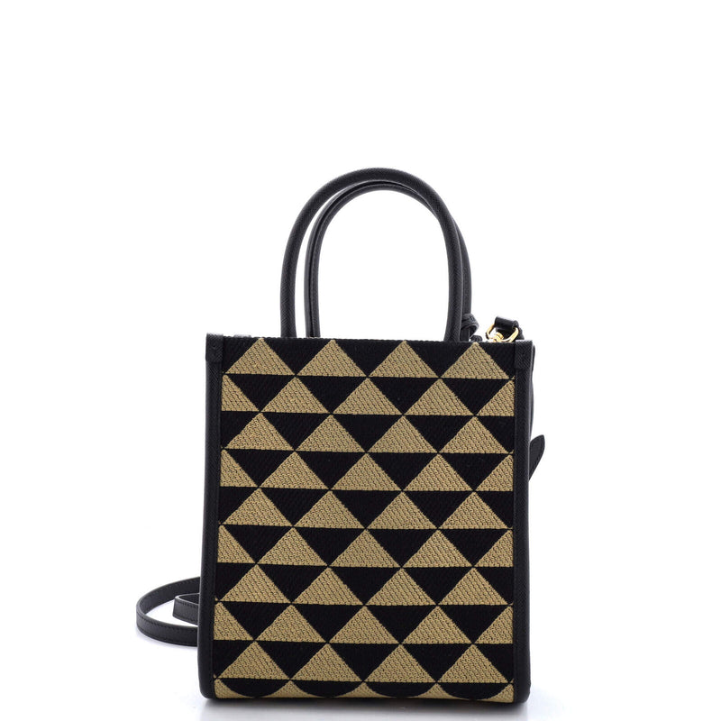 Prada Symbole Shopper Tote Jacquard Mini