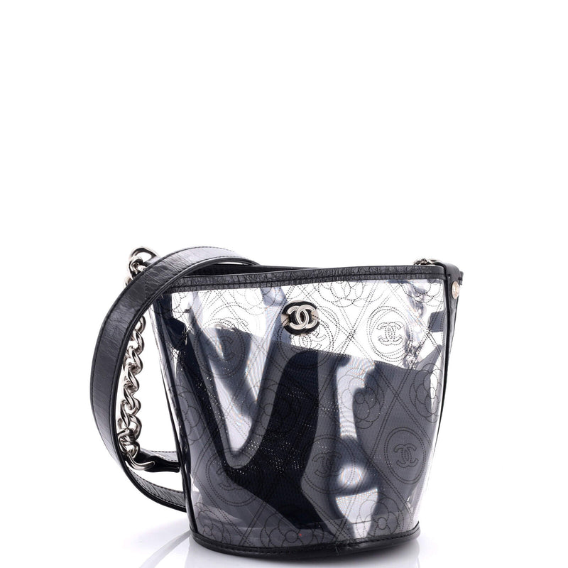 Chanel Camellia Coco Bucket Bag Printed