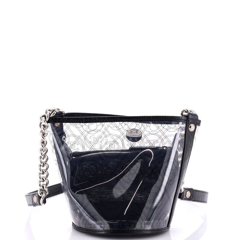 Chanel Camellia Coco Bucket Bag Printed