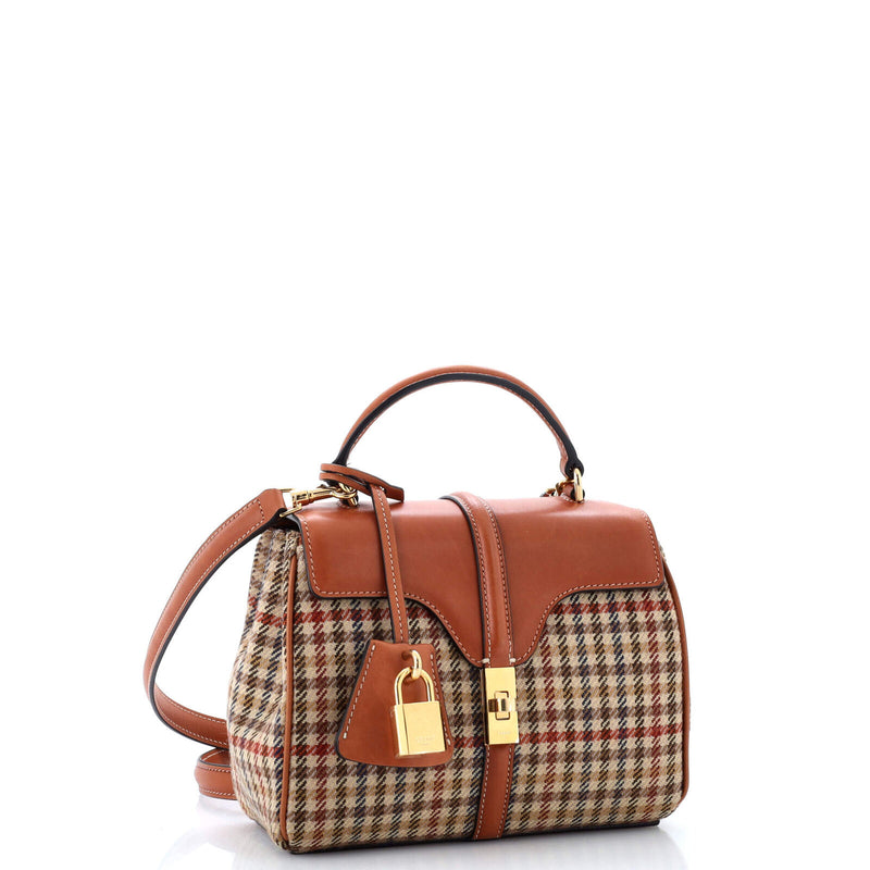 Celine 16 Top Handle Bag Tweed With