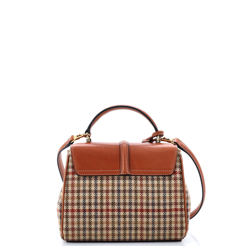 Celine 16 Top Handle Bag Tweed With