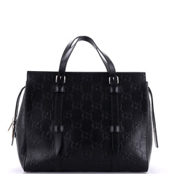 Gucci Tote Bag Gg Embossed Perforated