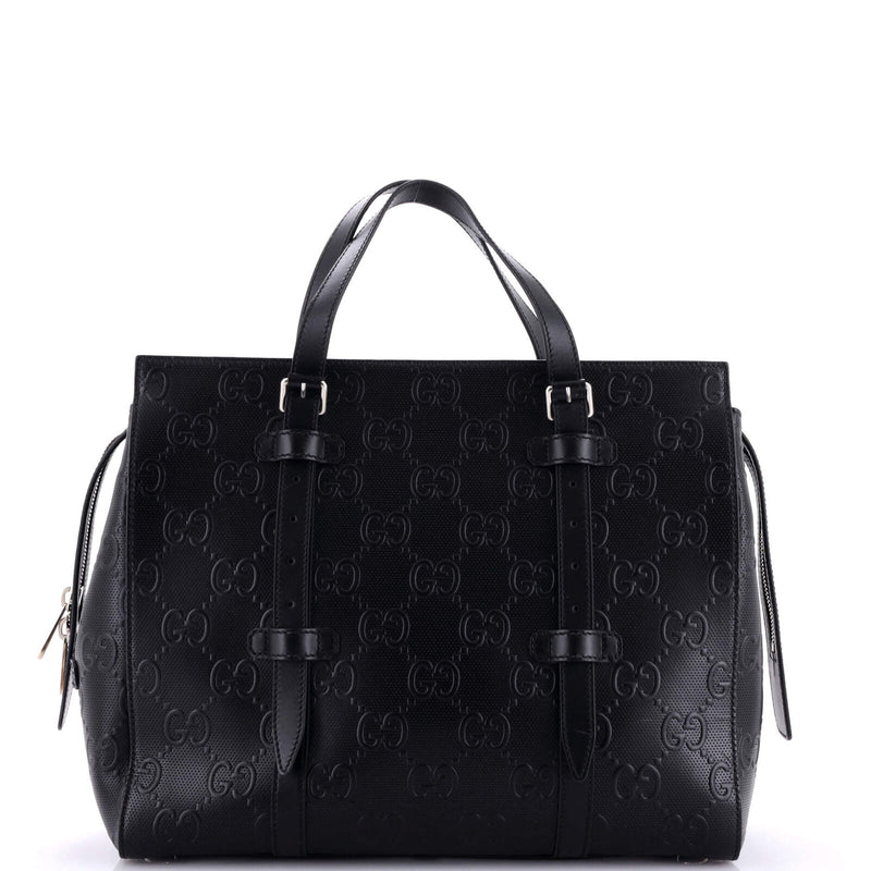 Gucci Tote Bag Gg Embossed Perforated