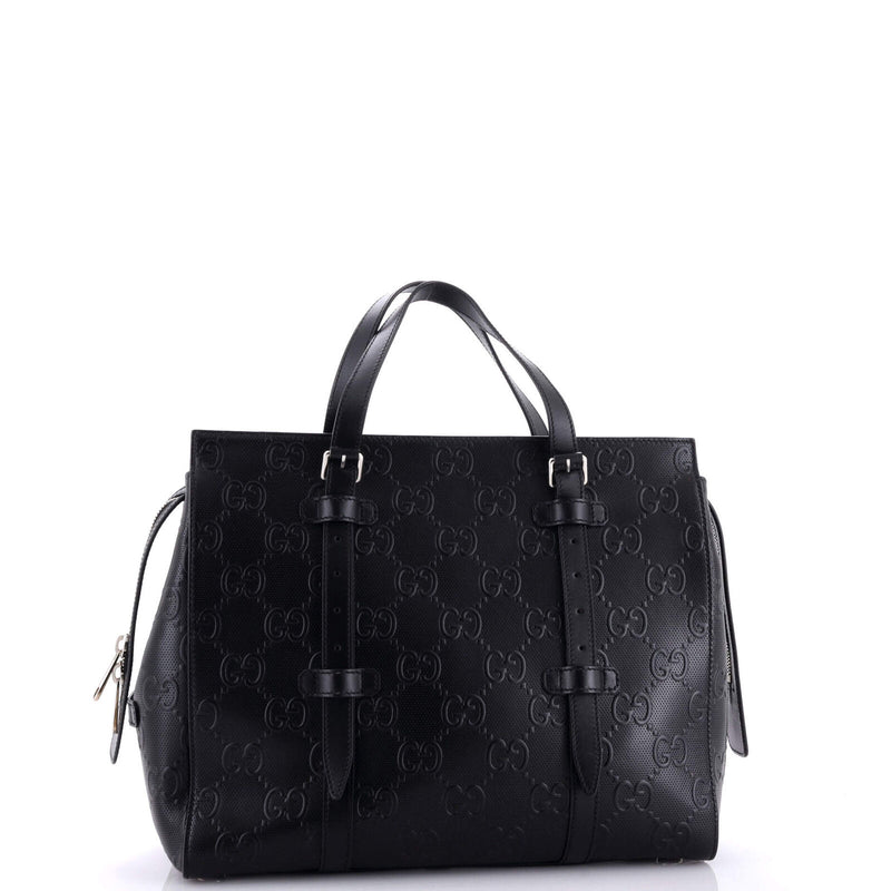 Gucci Tote Bag Gg Embossed Perforated