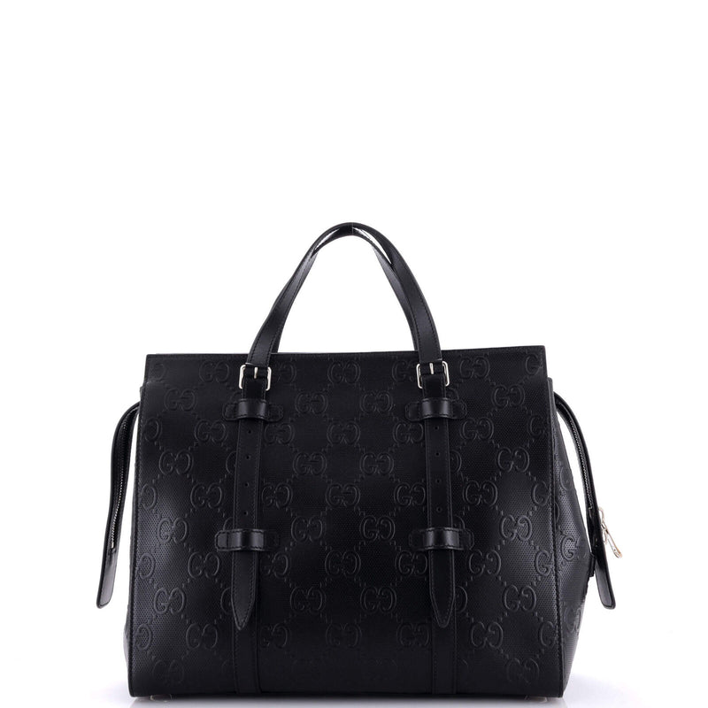 Gucci Tote Bag Gg Embossed Perforated