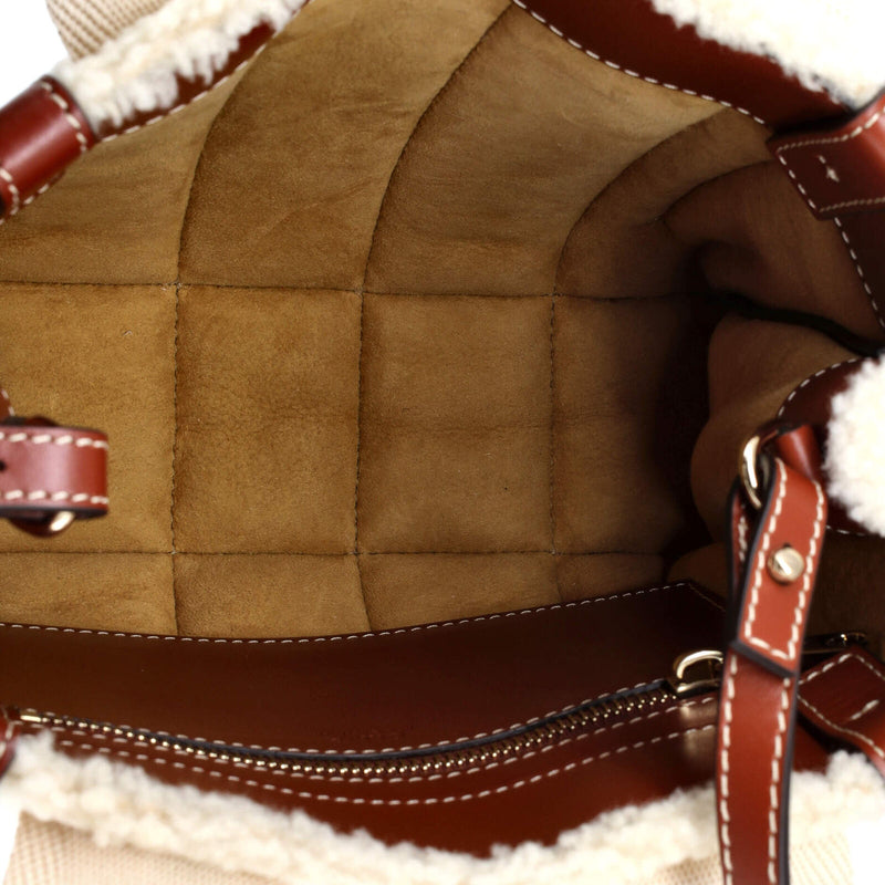 Chloe Woody Tote Shearling With Leather