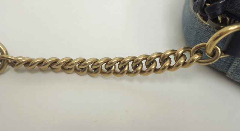 Gucci Gg Marmont Denim Chain