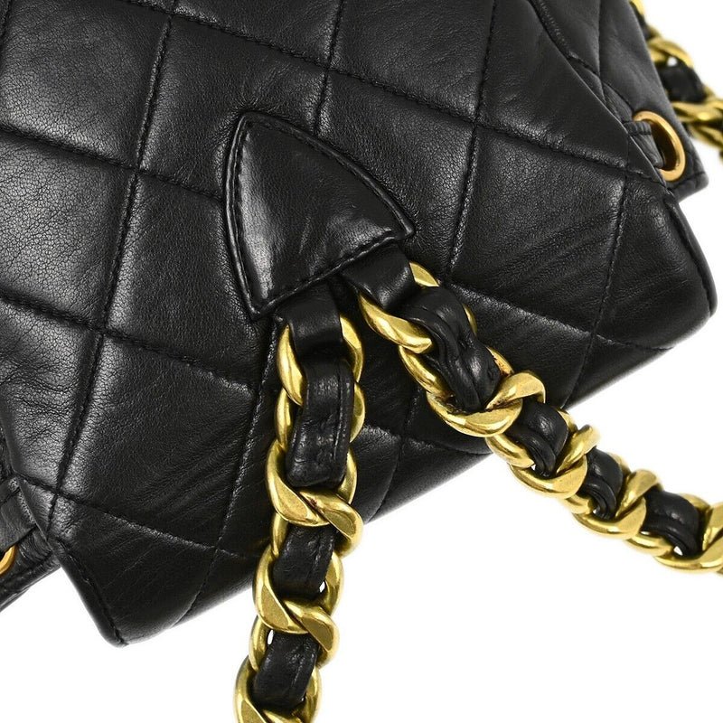 Chanel Black Lambskin Duma Backpack