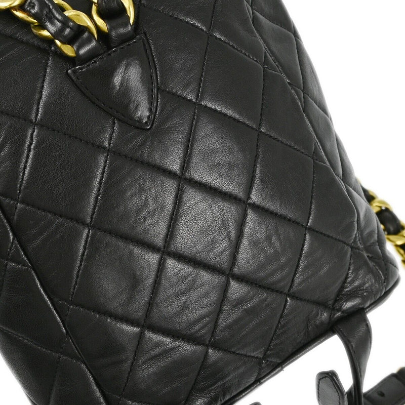 Chanel Black Lambskin Duma Backpack