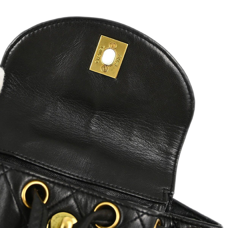 Chanel Black Lambskin Duma Backpack