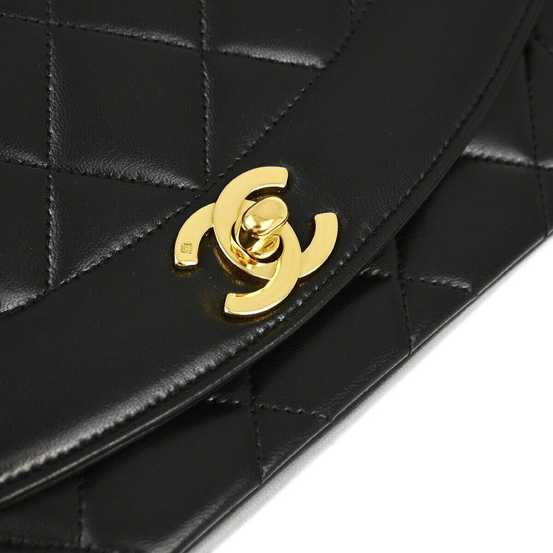 Chanel Black Lambskin Small Diana