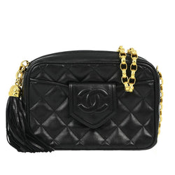 Chanel Black Lambskin Camera Bag Mini