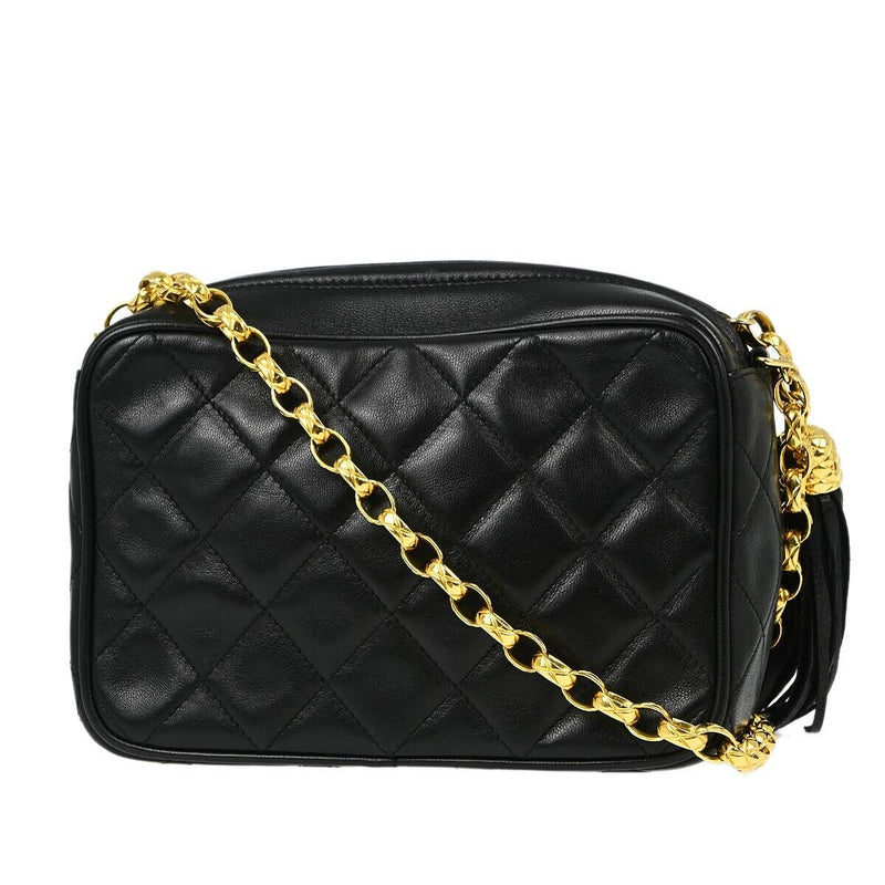 Chanel Black Lambskin Camera Bag Mini