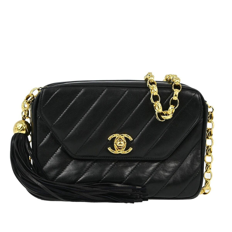 Chanel Black Lambskin Camera Bag Mini