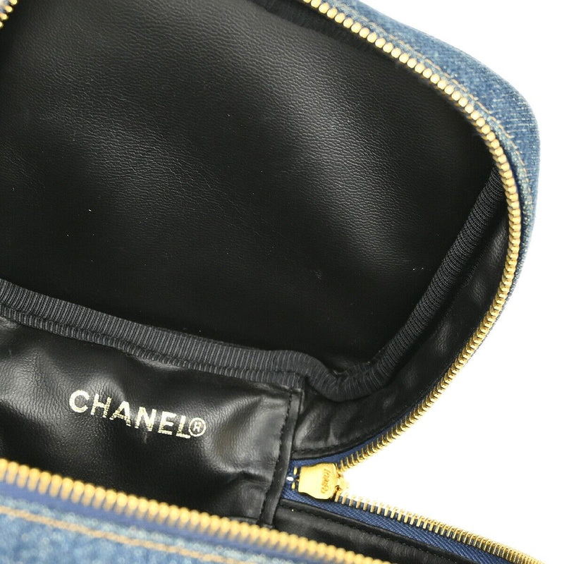 Chanel Blue Denim Timeless Vanity