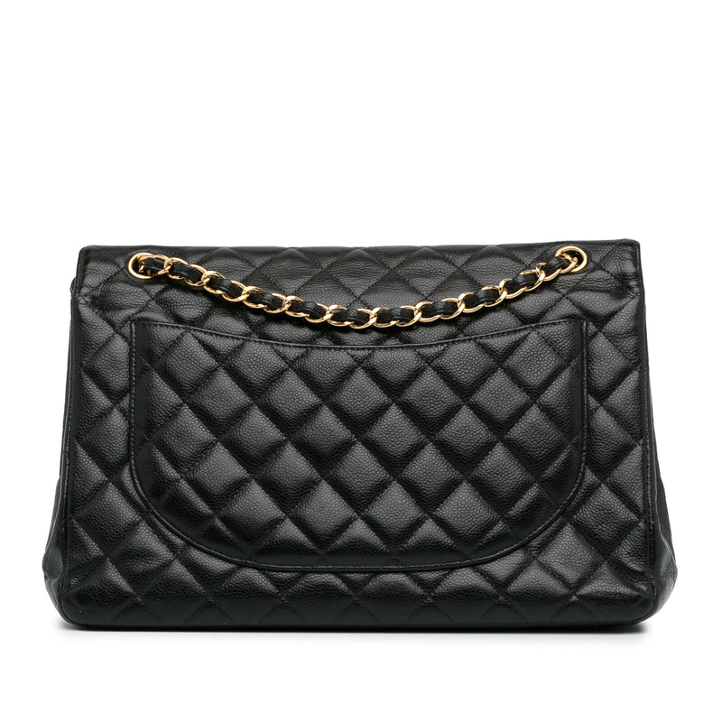 Chanel Maxi Classic Caviar Double