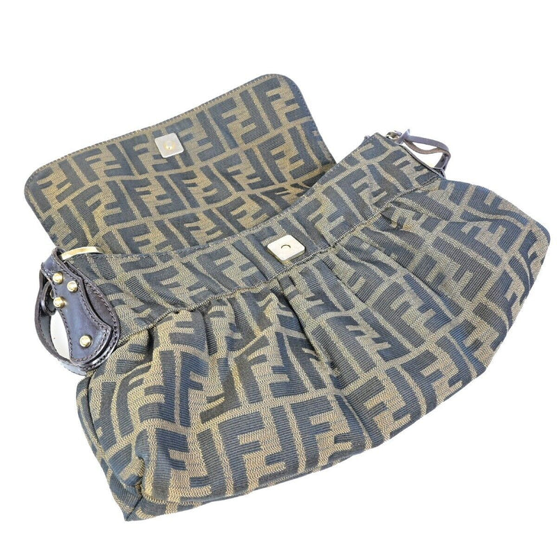 Fendi Zucca Pattern Shoulder Bag Canvas