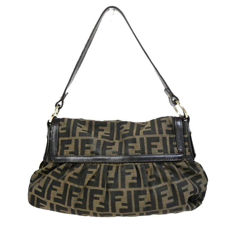 Fendi Zucca Pattern Shoulder Bag Canvas