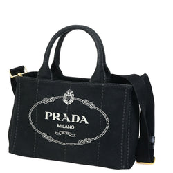 Prada Logo Canapa 2Way Shoulder Hand Bag