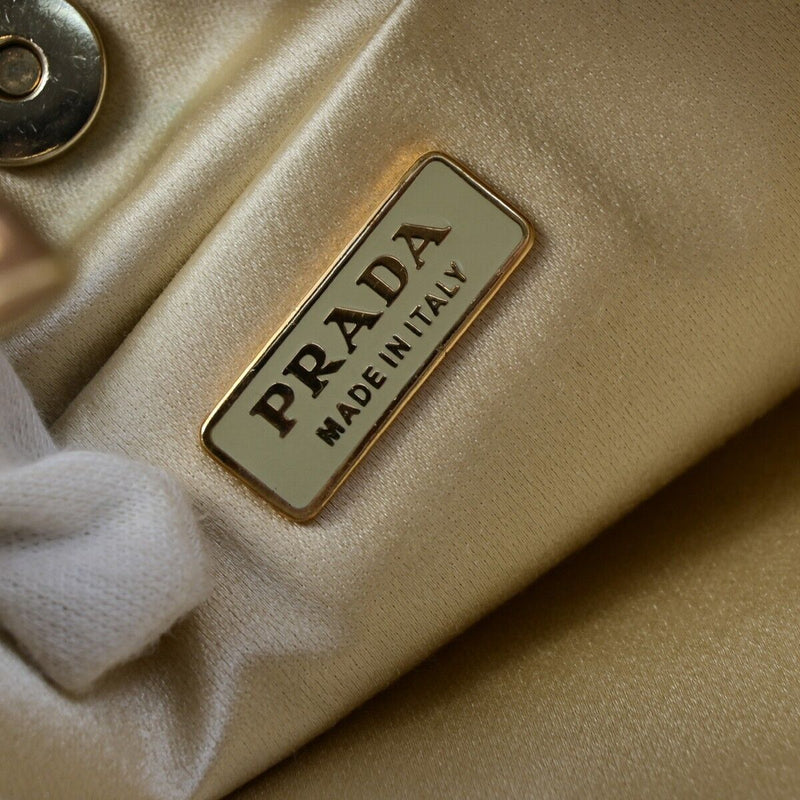 Prada Logo Chain Shoulder Bag Nylon