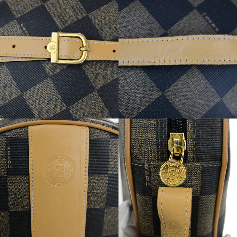 Fendi Logo Shoulder Bag Pvc Leather