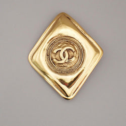 Chanel Cc Logo Pin Brooch Diamond Shape