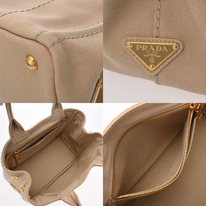 Prada Canapa Mini Beige Hand Bag