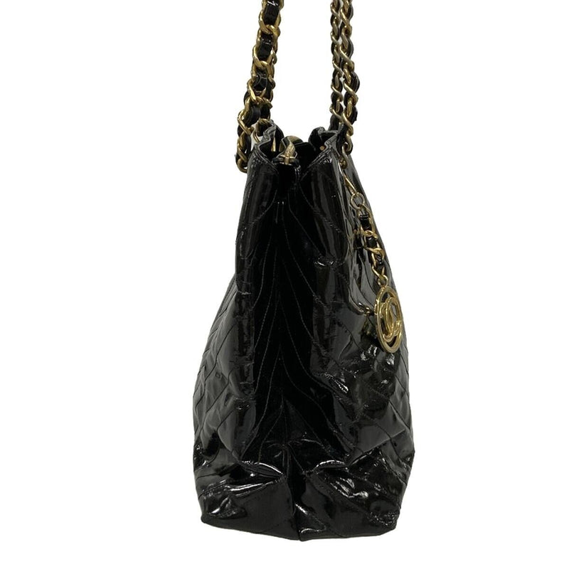 Chanel - Black Gold Patent Leather