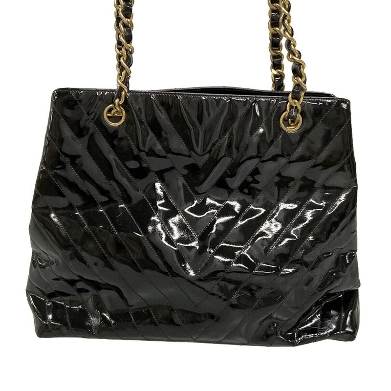 Chanel - Black Gold Patent Leather