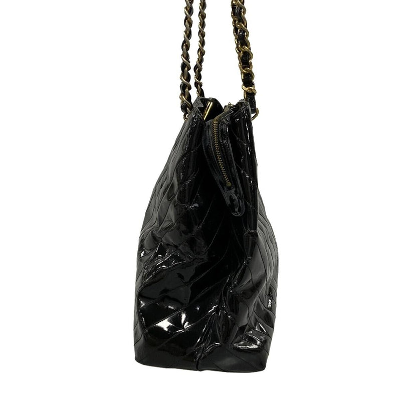 Chanel - Black Gold Patent Leather