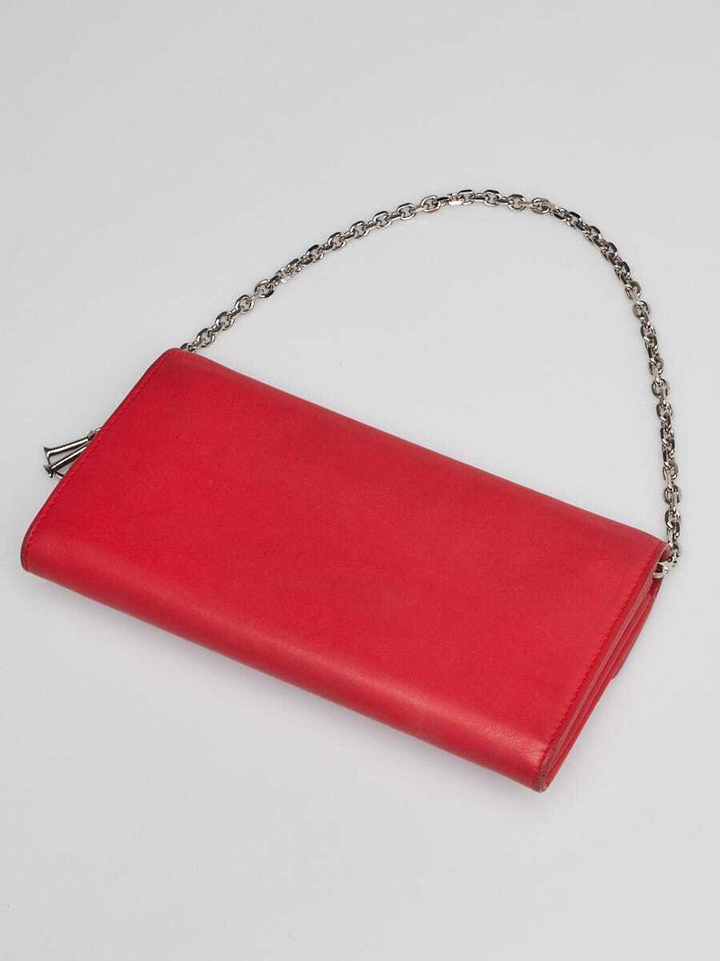 Christian Dior Red/Pink Leather Twist