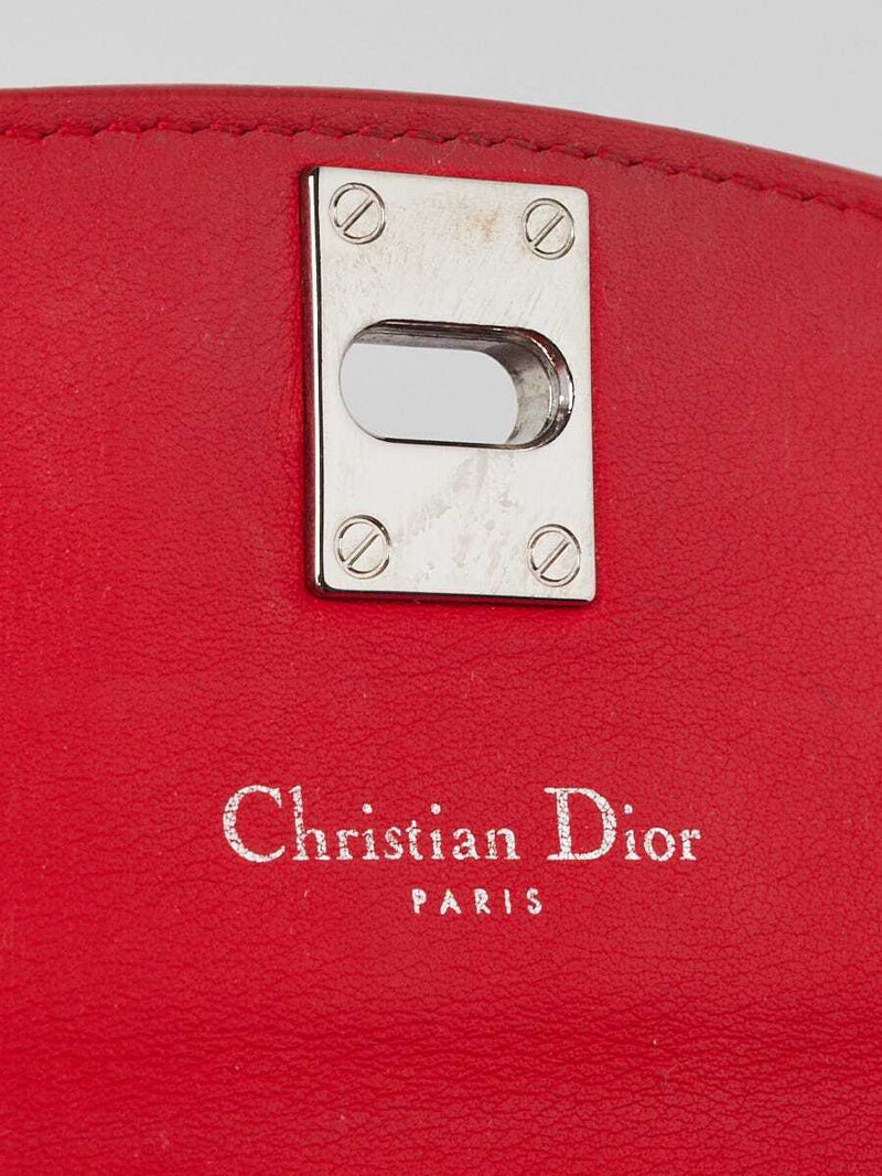 Christian Dior Red/Pink Leather Twist