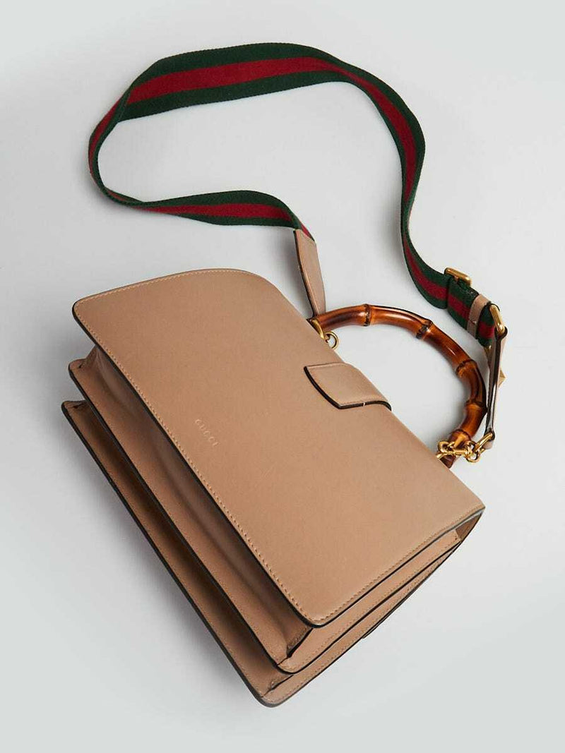 Gucci Beige/Red/Green Leather Dionysus