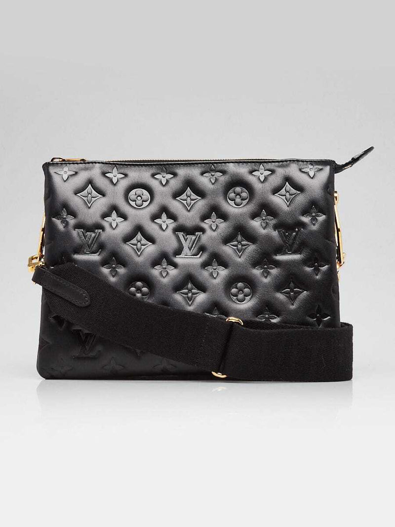 Louis Vuitton Black Embossed Lambskin