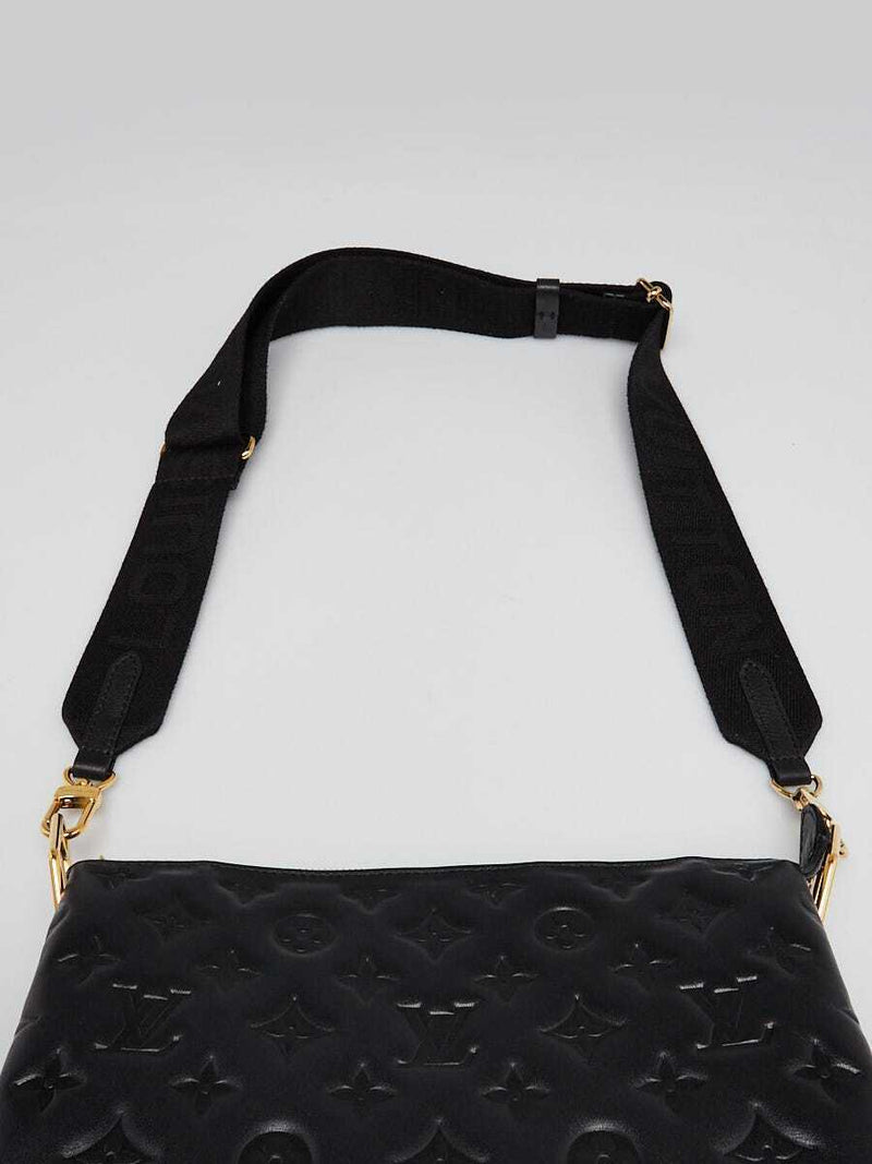 Louis Vuitton Black Embossed Lambskin