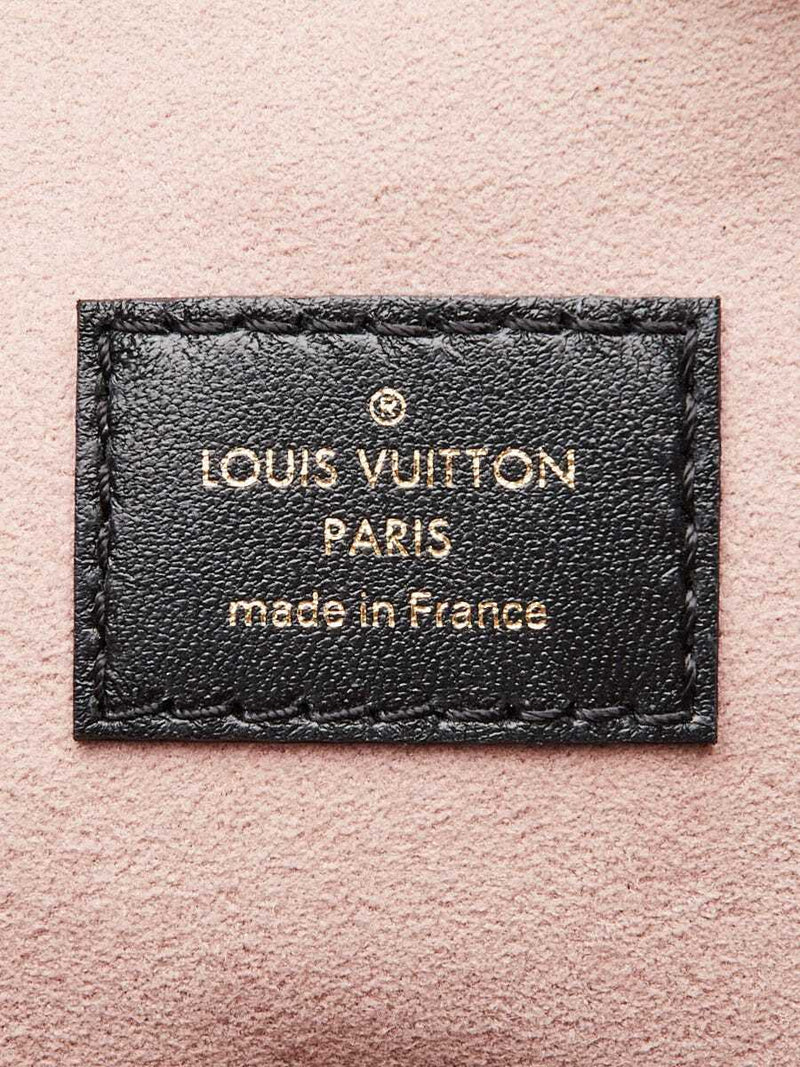 Louis Vuitton Black Embossed Lambskin