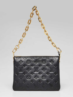 Louis Vuitton Black Embossed Lambskin