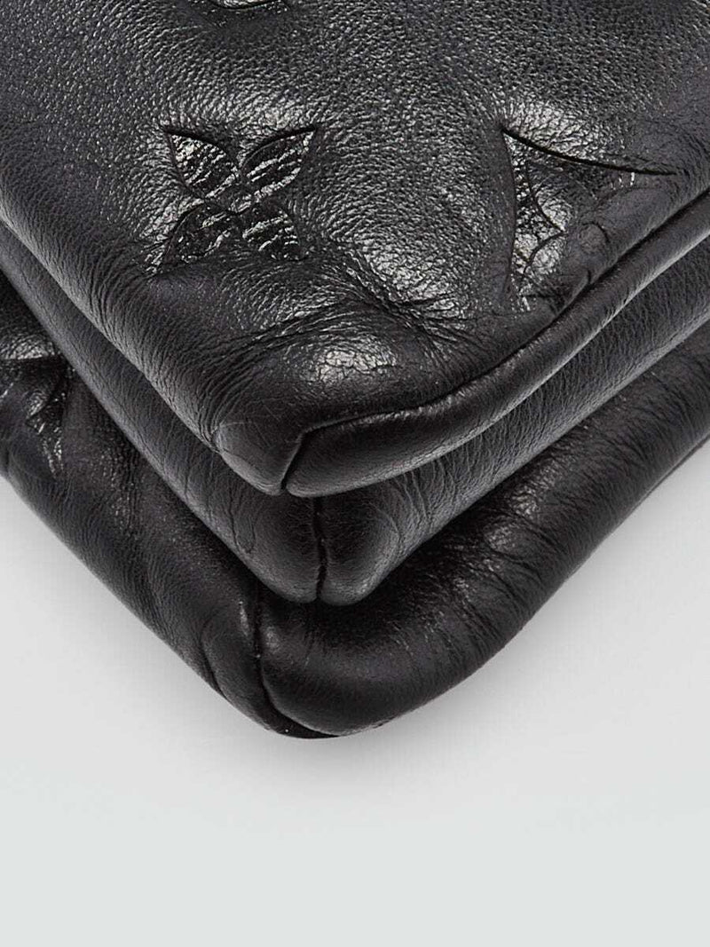 Louis Vuitton Black Embossed Lambskin