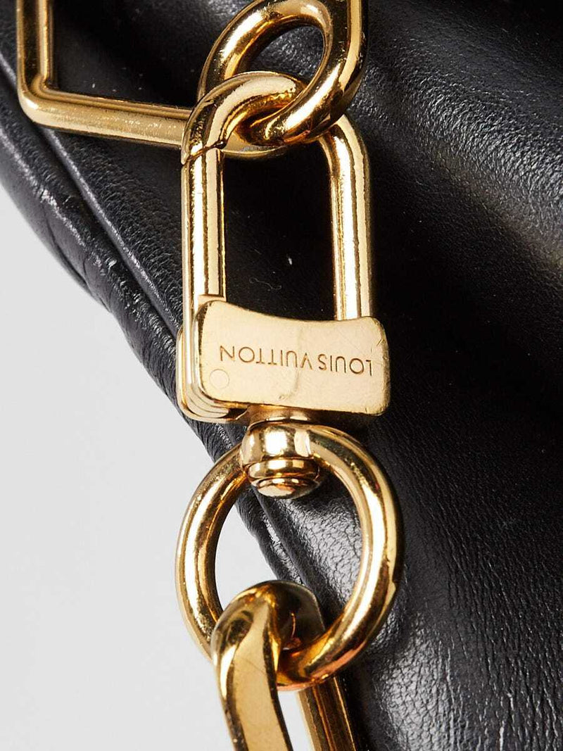 Louis Vuitton Black Embossed Lambskin