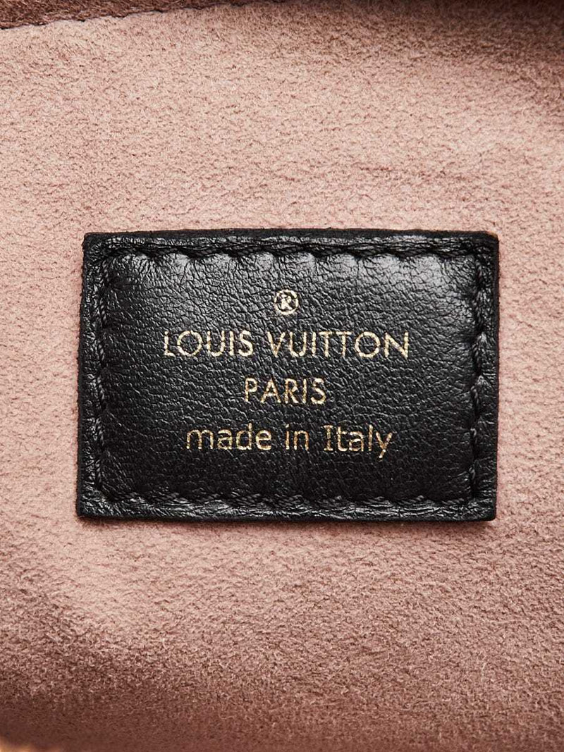 Louis Vuitton Black Embossed Lambskin