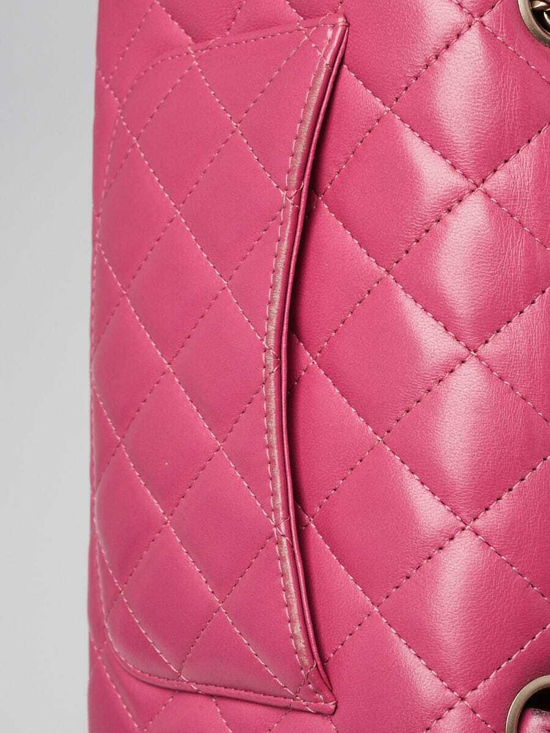 Chanel Pink Quilted Lambskin Leather