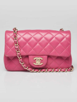 Chanel Pink Quilted Lambskin Leather