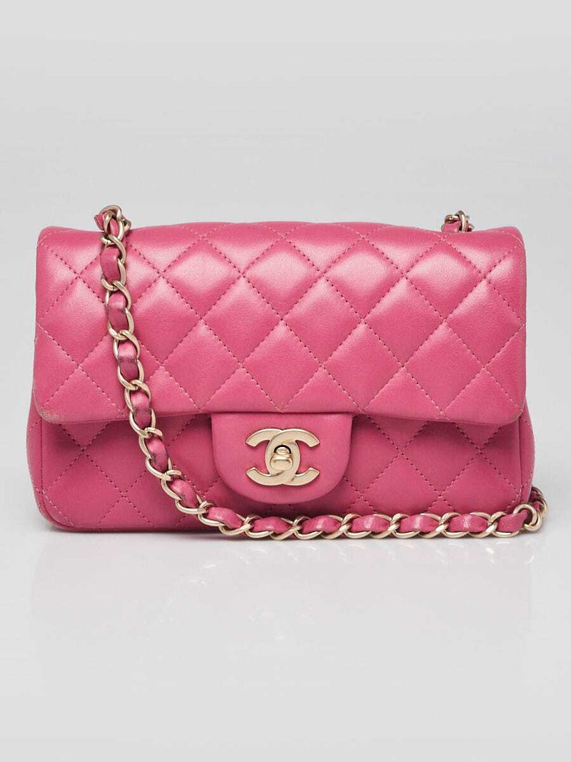 Chanel Pink Quilted Lambskin Leather