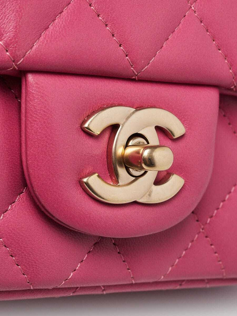 Chanel Pink Quilted Lambskin Leather