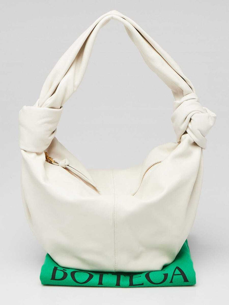 Bottega Veneta White Leather Double Knot