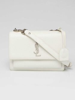 Yves Saint Laurent White Leather Medium