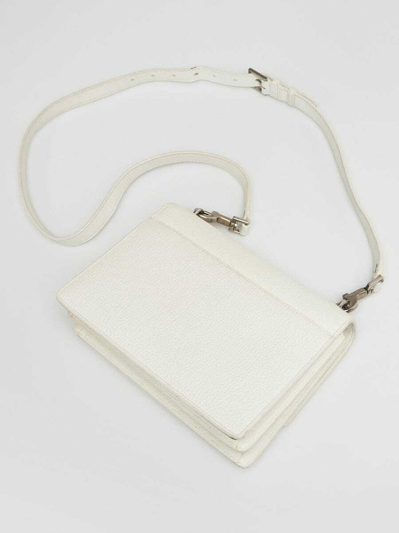 Yves Saint Laurent White Leather Medium